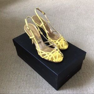 Dolce & Gabbana Yellow Whips Giallo Heels Size:5